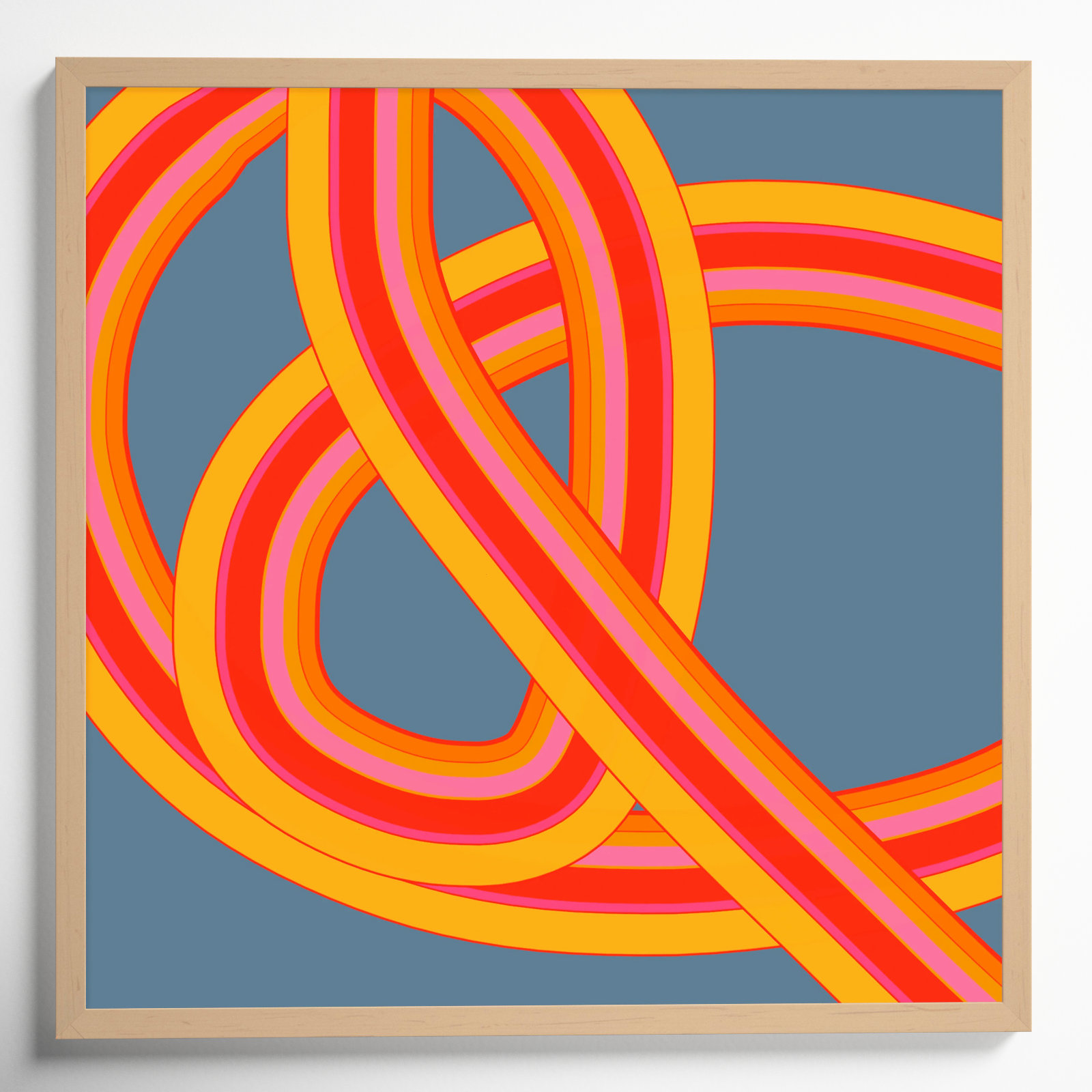 Twist Series I "Hawaiian Twist" Print, Brown, 36" H x 36" W x 1.25" D