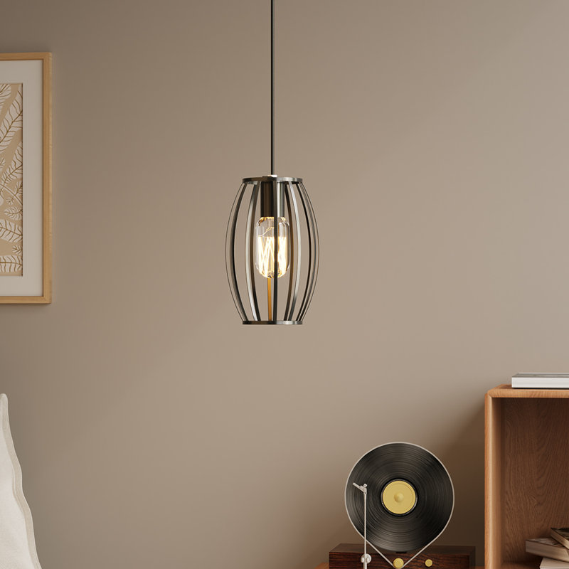 1 - Light Matte Black Chandelier Pendant