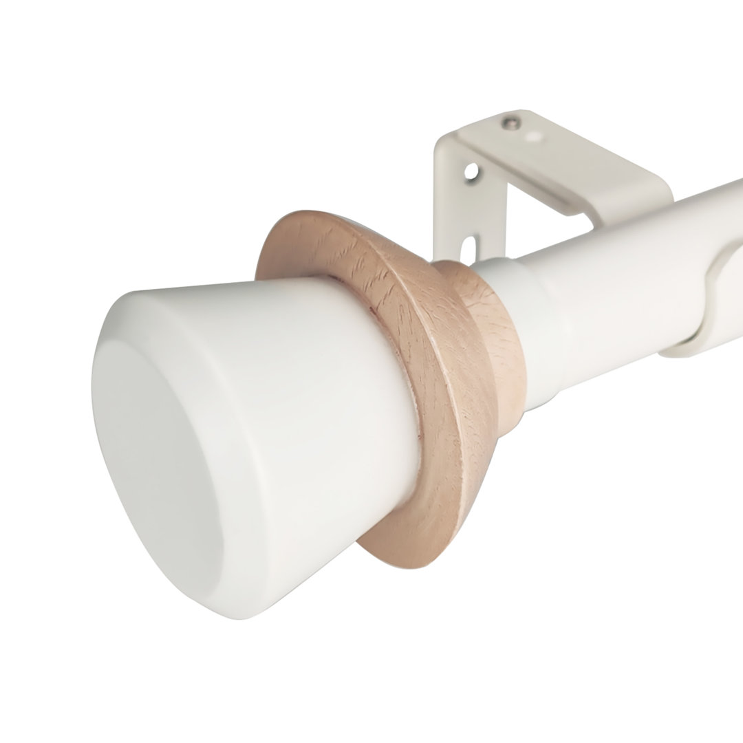 Tyena 1" dia Adjustable Length Single Curtain Rod Latitude Run® 