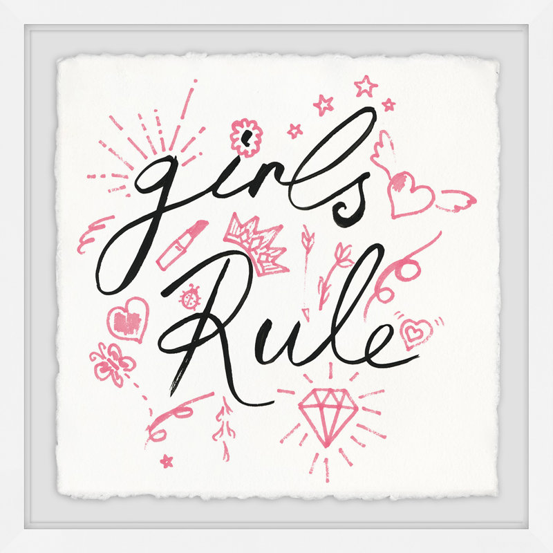 «Girls Rule II», reproduction encadrée, H 32 po x l 32 po x P 1,5 po