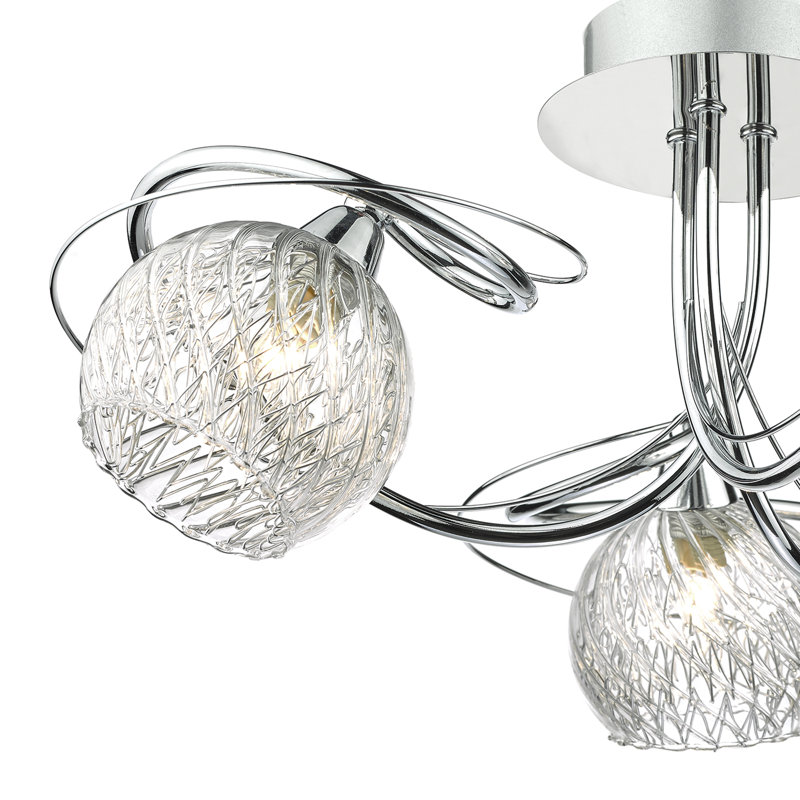Glass Semi Flush Mount