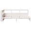Bookcase Bed Without Mattress White Solid Wood Pine-795098001