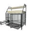 Et cage en fer avec rangement - beige et noir, 50,31 po Haut, 23,57 de large, 35,83 de profond-816498055