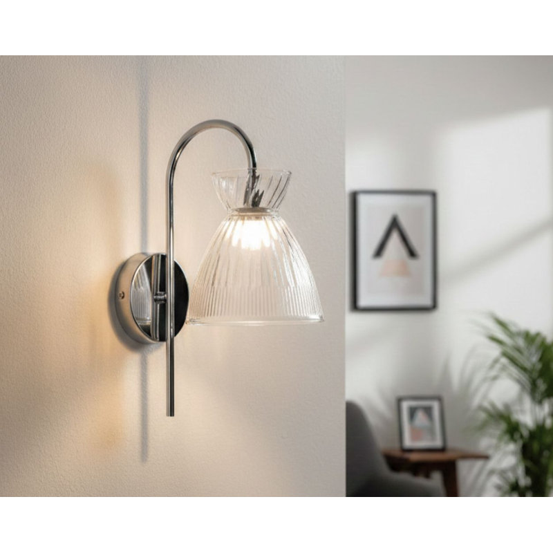 LED Armed Sconce, Clear