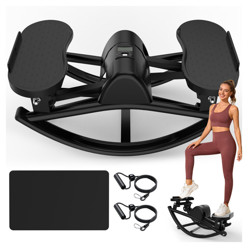 Machine pas à pas latérale noire pour le cardio et les jambes