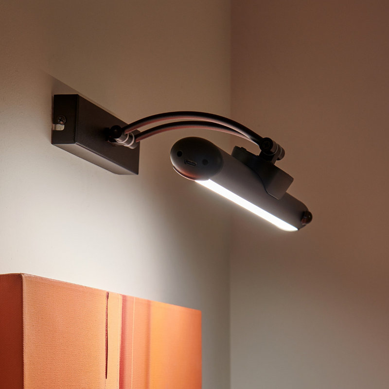 Battery Powered Dimmable LED Wall Mount Picture Light, Black