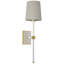 Julie Neill Lucia 21" Cordless Sconce with Linen Shade-2105074076