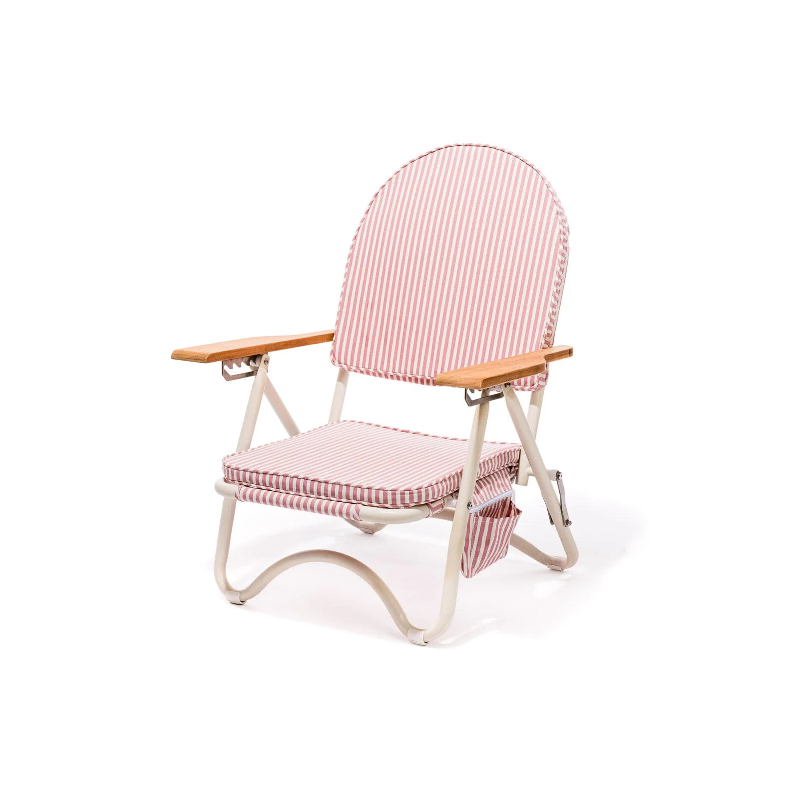 Pam Reclining Beach Chair with Cushion, Pink