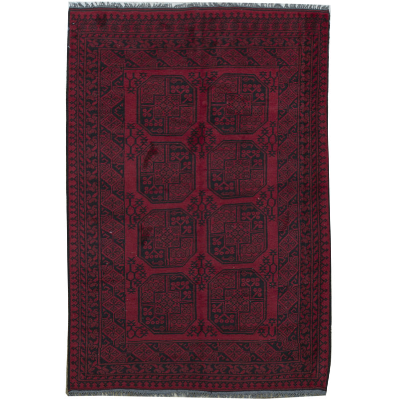 Tapis rouge noué à la main de haute qualité