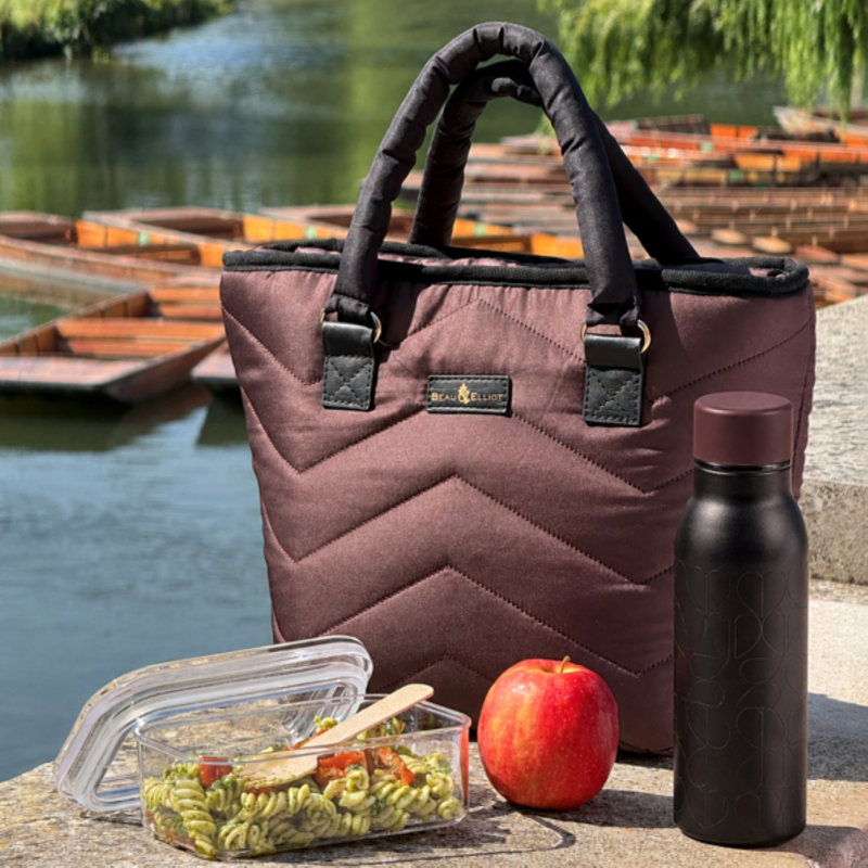 Cambridge Lunch Tote Chocolate Chevron