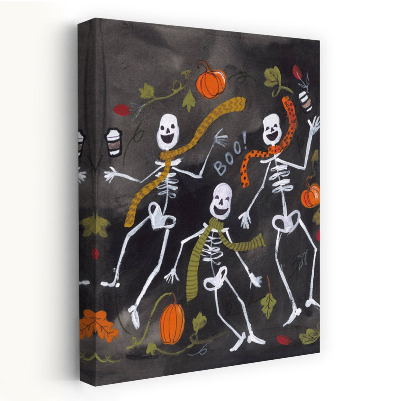 «Fall Dancing Skelton's Contemporary Fruit Art», H 48 po x l 32 po