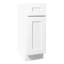 Armoire à une porte en bois massif blanc à une porte pour le salon, la salle de bain et la cuisine avec tablettes réglables, mécanisme de fermeture en douceur, tiroirs faciles à assembler (l 24 po x l 34,5 x P 21 po)