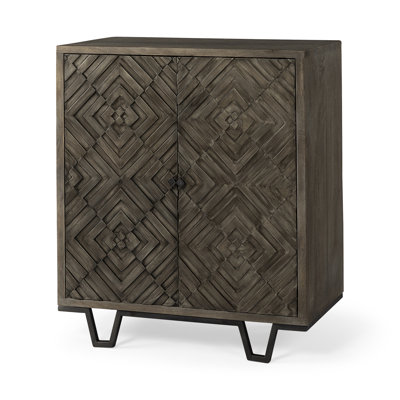 Armoire décorative à deux portes en bois massif Maroma