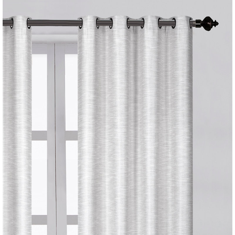 Paire de rideaux semi-transparents avec œillets Ryelin