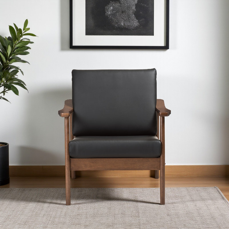 Drogin Faux Leather Armchair