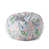 Fausse fourrure blanche à motif floral