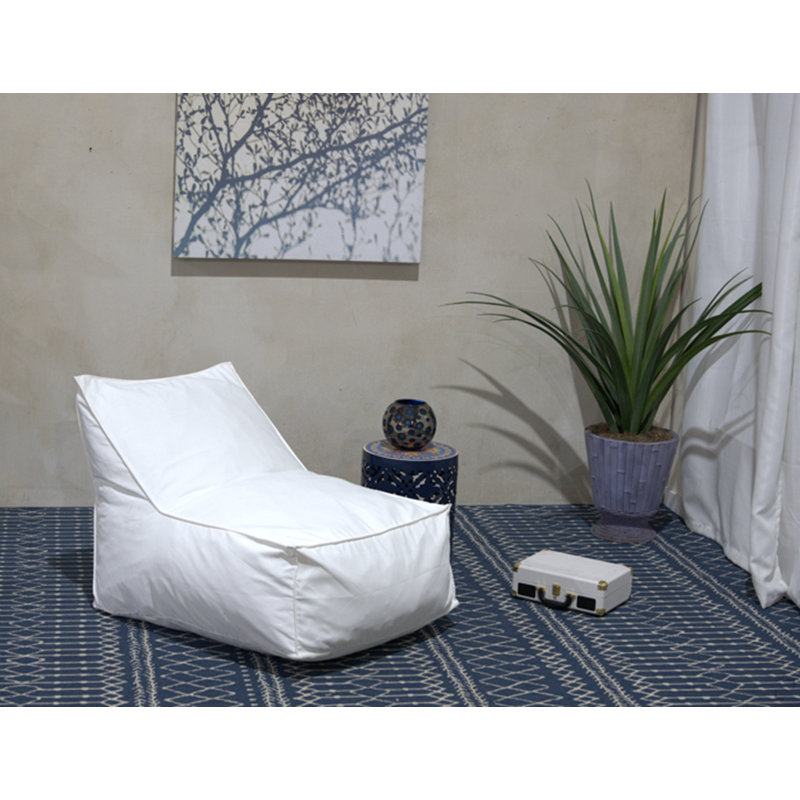 3 Ft. Water Resistant Fabric Bean Bag Chair, White