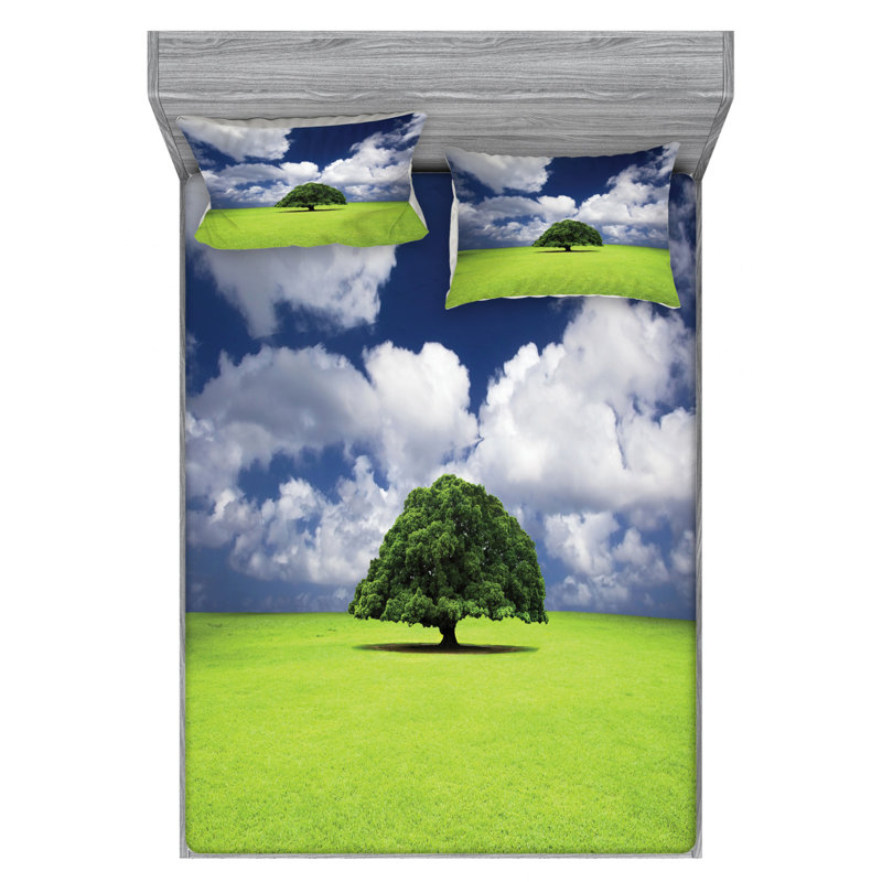 Nature Microfiber Sheet Set, Full Sheet Set with Fitted Sheet