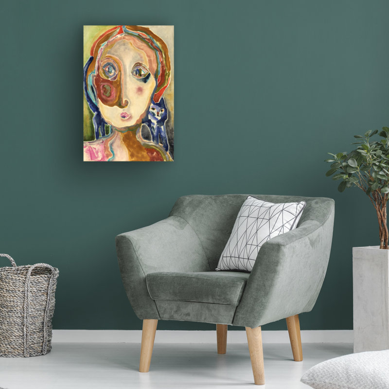Art mural sur toile tendue - «Wyatt d'épaule» Wyanne pour décoration de salon, de chambre à coucher ou de bureau - 12 x 19