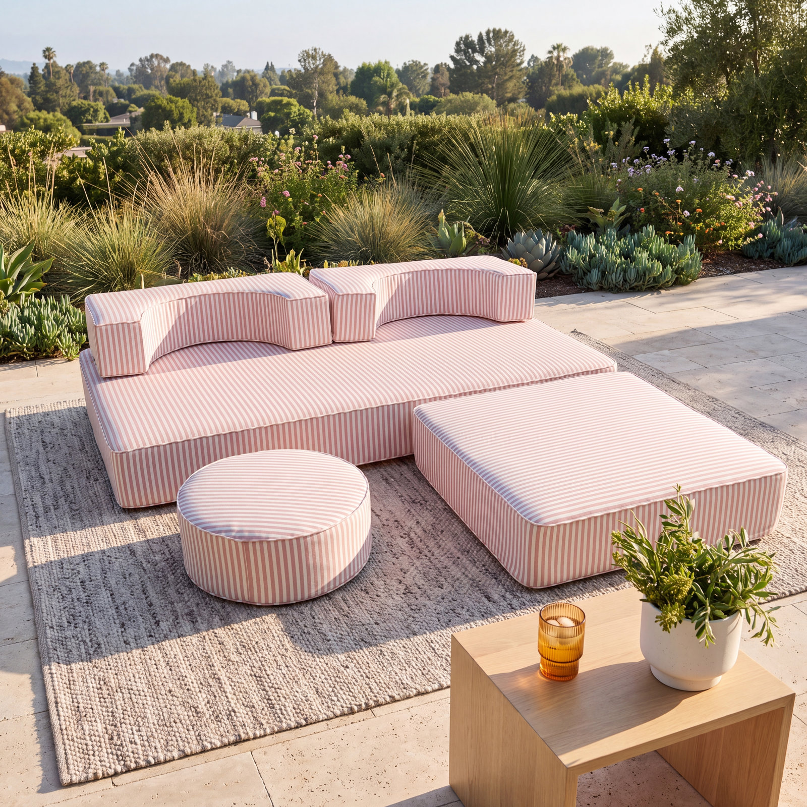 Laurens Outdoor Cushion, Pink