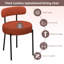 Chaises d'appoint rembourrées avec structure en fer-380601314
