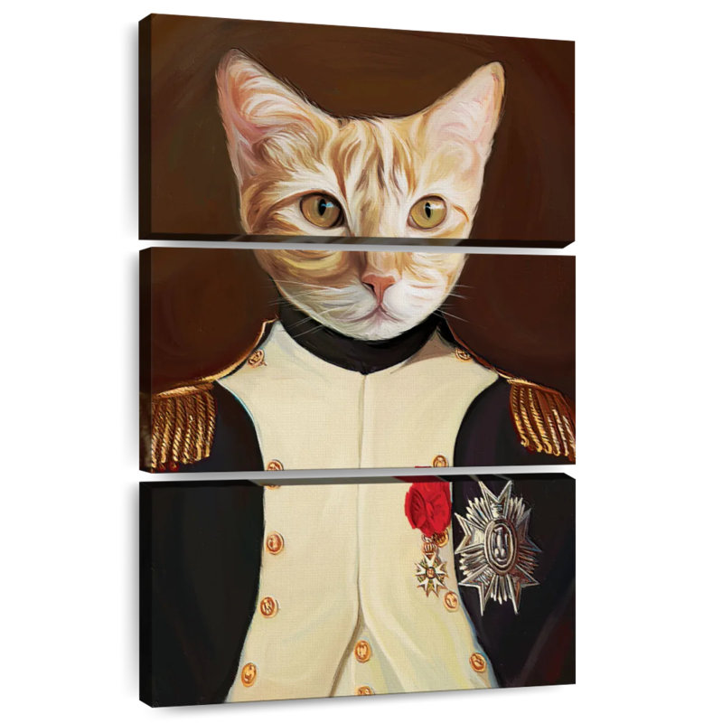 Ketti Portrait de chat Napoléon, H 65 po x l 42 po