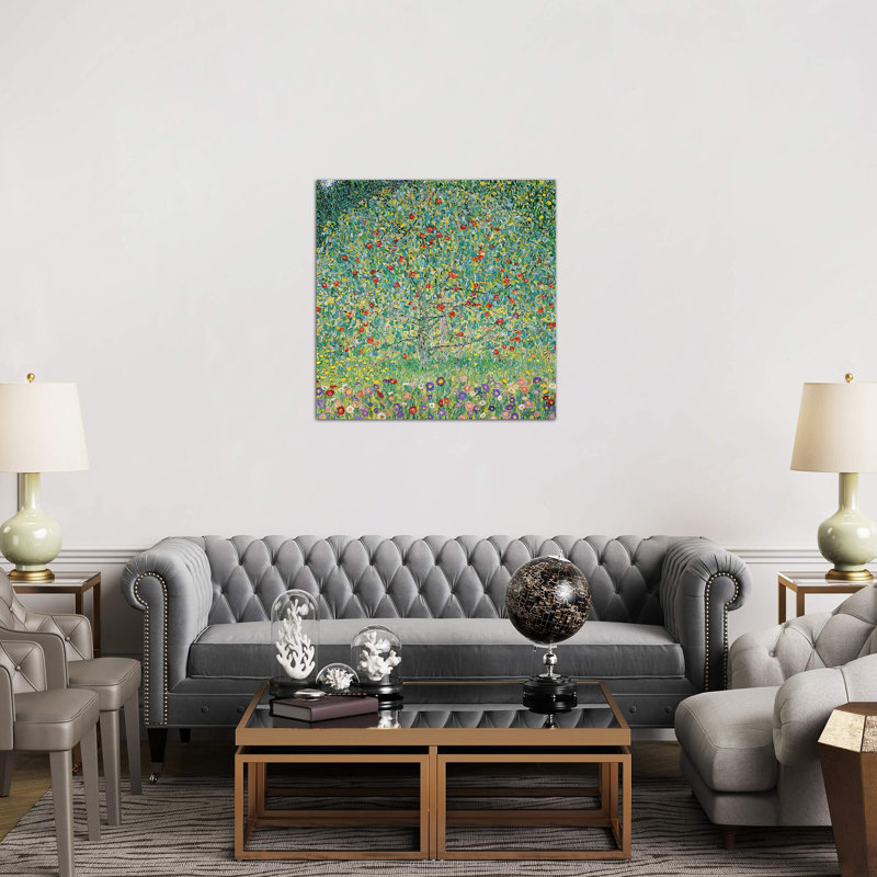 Apple Tree (Apfelbaum), 1912 by Gustav Klimt - Single Picture Frame Painting on Canvas, 93.98 cm H x 93.98 cm W x 1.91 cm D