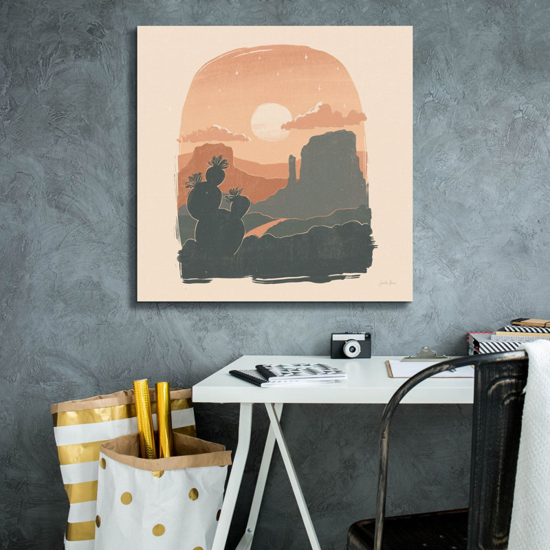 Art mural sur toile Winston Porter «Desert 1 Sq» par Janelle Penner, H 26 po x l 26 po x P 1,5 po