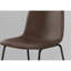 Chaise de bureau avec siège brun doux et base en métal noir