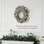 HOMCOM 60cm Pre-Lit Christmas Wreath for Front Door with LED Lights Green