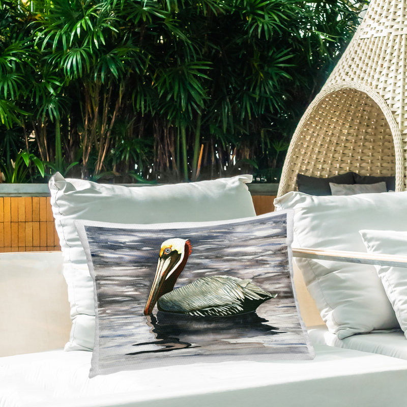 Coussin Pelican Drifting on Lake