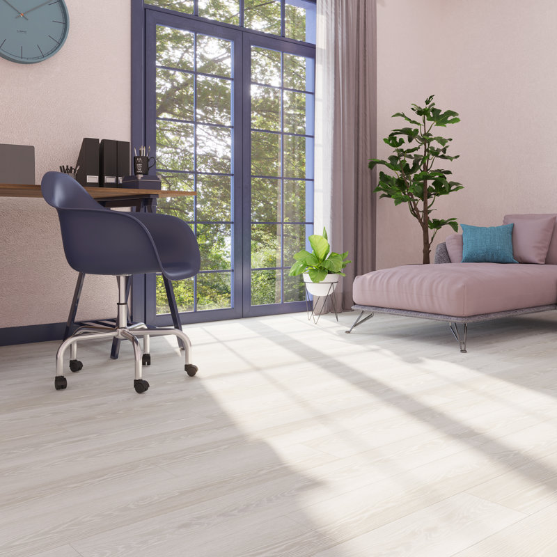 MaxCore Pro 20mil x 7.3" W x 48" L Click Lock Luxury Vinyl Plank Flooring, Beige
