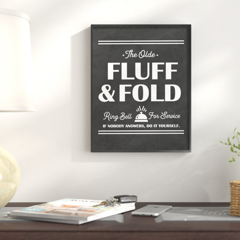 «Olde Fluff and Fold Ring Bell for Service» par Lettered and Lined - reproduction d'art textuel sur toile, H 14 po x l 11 po