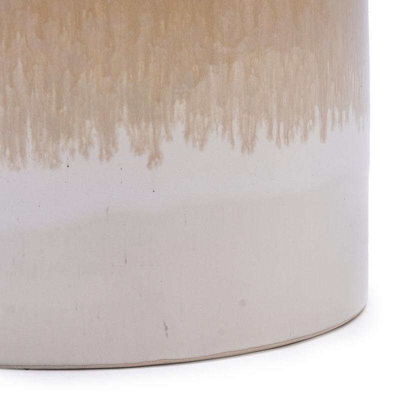 De 2 pots de fleurs en céramique dégradés, idéal pour les petites fleurs, couleur brun blanc, pots à fleurs résistants aux intempéries avec motif, brun, résistant au gel, placement du rebord de la fenêtre