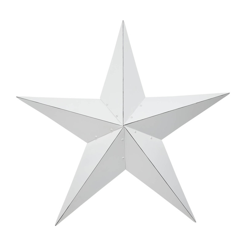Festive Finds Metal Star Distressed Rust, Black/White, 36" H x 36" W x 4" D