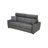 Capozzi 85" Genuine Italian Top Grain Leather Queen Sleeper Sofa Bed with Memory Foam Mattress-1492998279