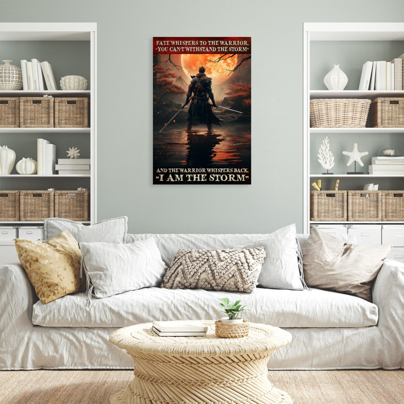 Marquea Samurai I Am The Storm sur impression sur toile, H 14 po x l 11 po x P 1,25 po