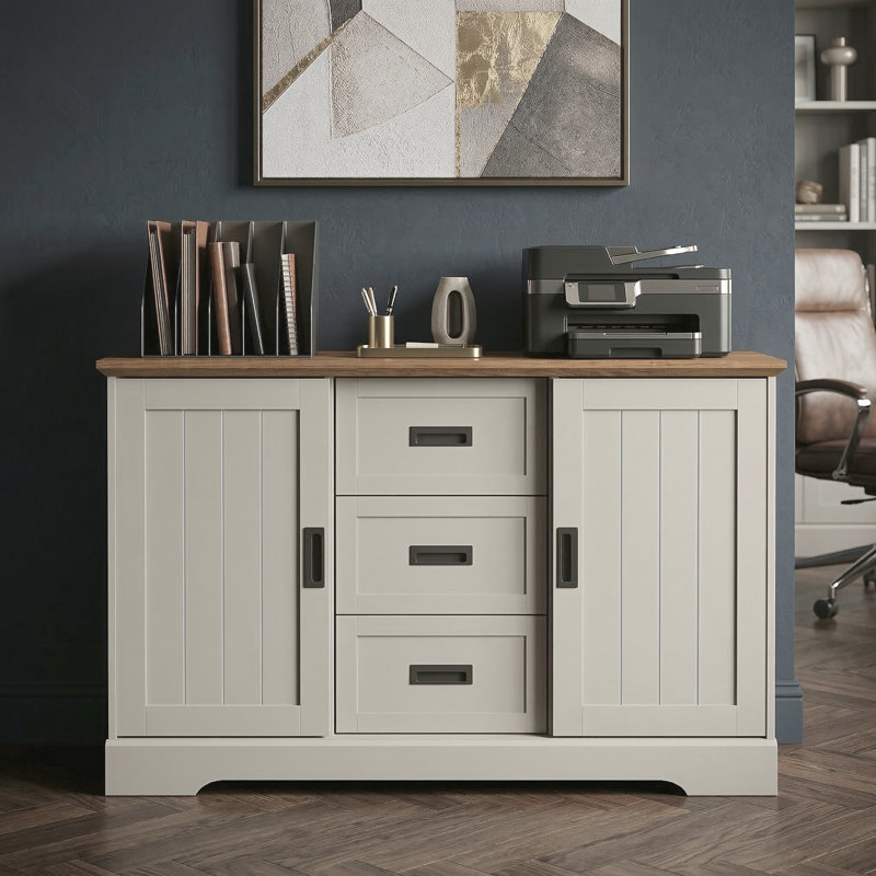 Erison 2 Door and 3 Drawer Sideboard, Grey
