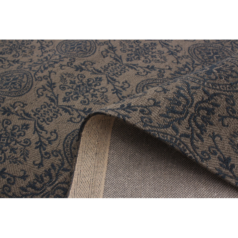 Tapis gris foncé noué à la main Borst