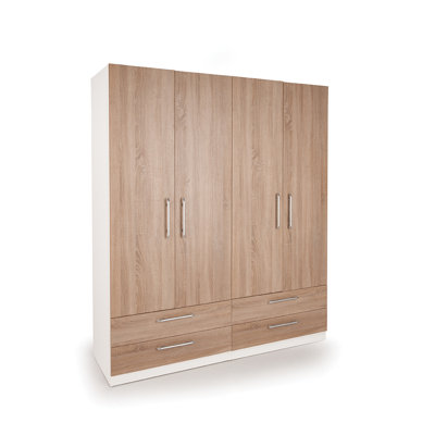 Halstead 4 Door Manufactured Wood Wardrobe