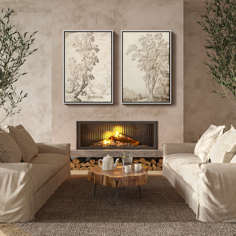 Art mural encadré rétro antique classique pour chambre à coucher, H 24 po x l 16 po, Blanc