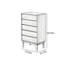 Commode d'appoint multifonctionnelle à rainures