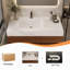 Meuble-lavabo flottant moderne de 36 po avec plateau en pierre frittée et lavabo en céramique