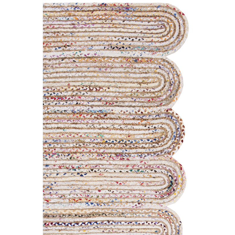 Abhay Hand Woven Jute, Cotton Rug, Runner 2'3" x 8'