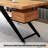 Brown+Black Rectangular Solid Wood+Iron with 4 drawers desk-1838683421