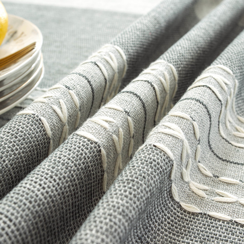 Karns Cotton Blend Tablecloth, Gray, 62" x  54"