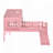 House Loft Bed with Slide, Playhouse Design with Star Moon-shaped Cutouts and LED Lights, No Box Spring Needed-538743489-538743519