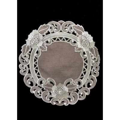 Casaya Polyester Embroidered Round Placemat