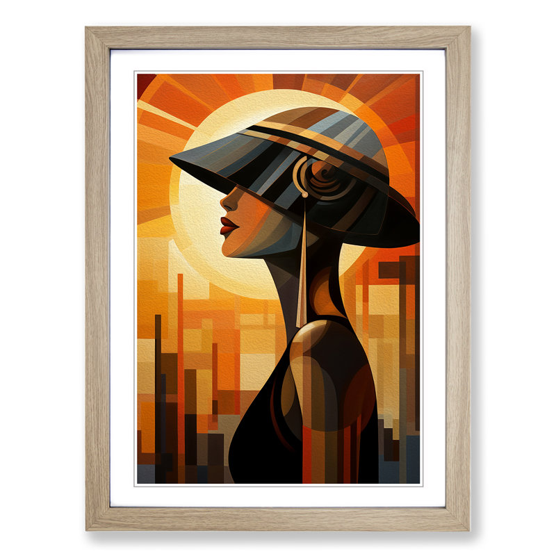 Single Picture Frame Print on Wood, Oak Framed, 64cm H x 46cm W