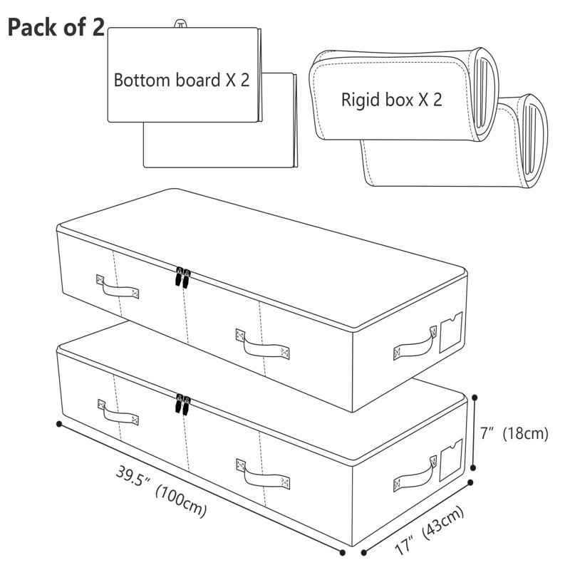 Ebern Designs Fabric Underbed Storage